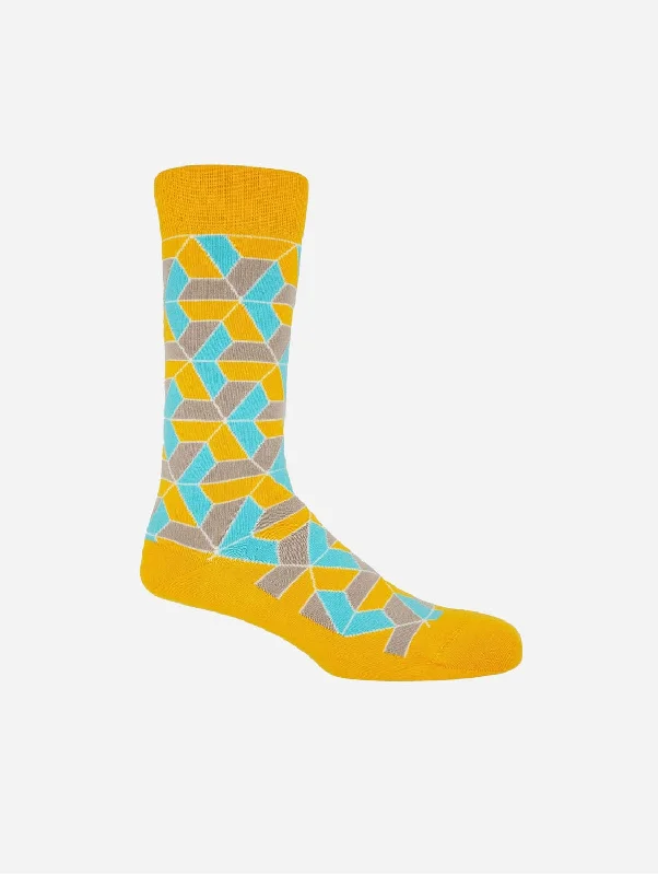 Vertex Men's Organic Cotton Socks | Yellow