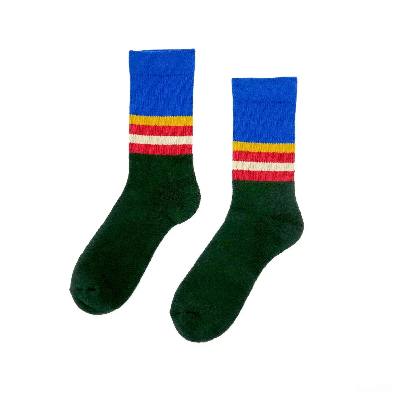 Vintage Stripe Socks - Blue