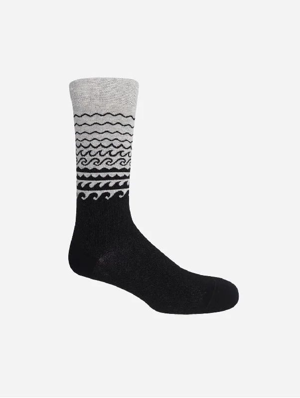 Wave Men's Organic Cotton Socks | Grey