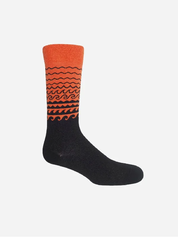 Wave Men's Organic Cotton Socks | Orange