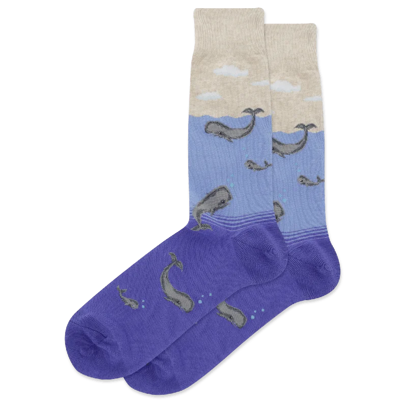 Whale Family Men's Crew Sock