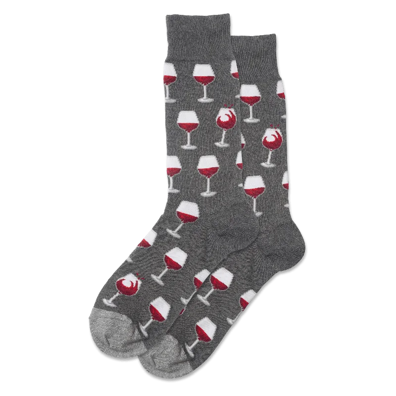 Wine Glass Men's Crew Sock