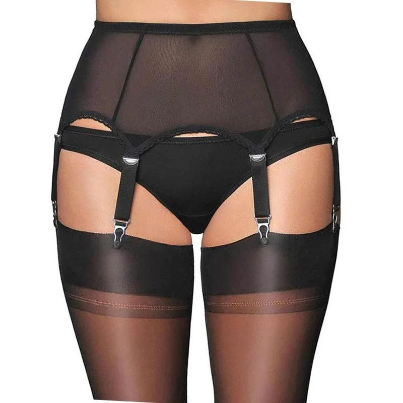 Women's Punk Irregular Buckles Mesh Underwear