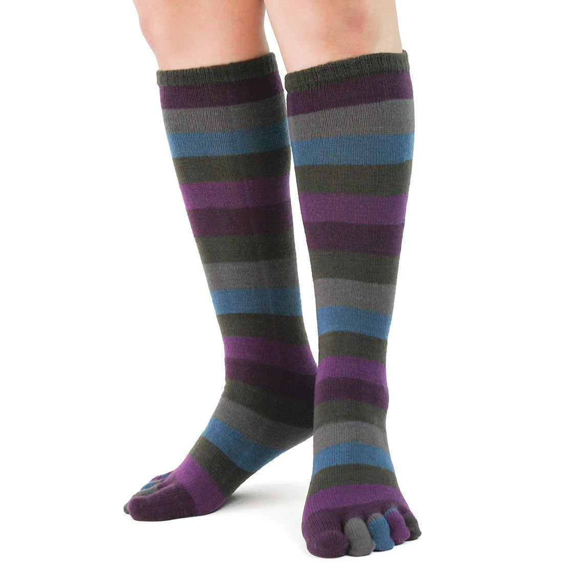 Women's Toe Sock Peacock Stripe Ft210