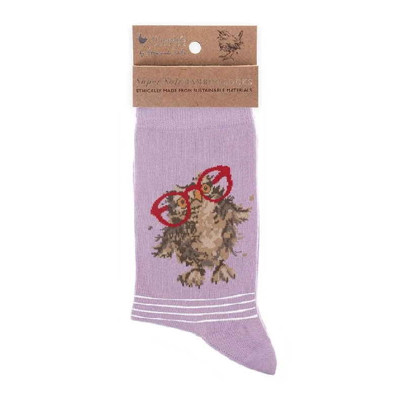 Socks-Spectacular Owl-Purple-Women's-Sock004