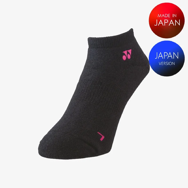 Yonex Men's Sports Low Cut Socks 19121 (Black/Pink) M