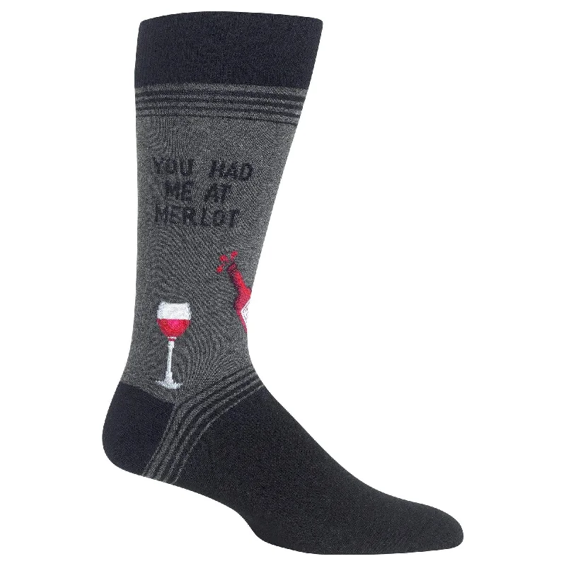 You Had Me At Merlot Men's Crew Sock