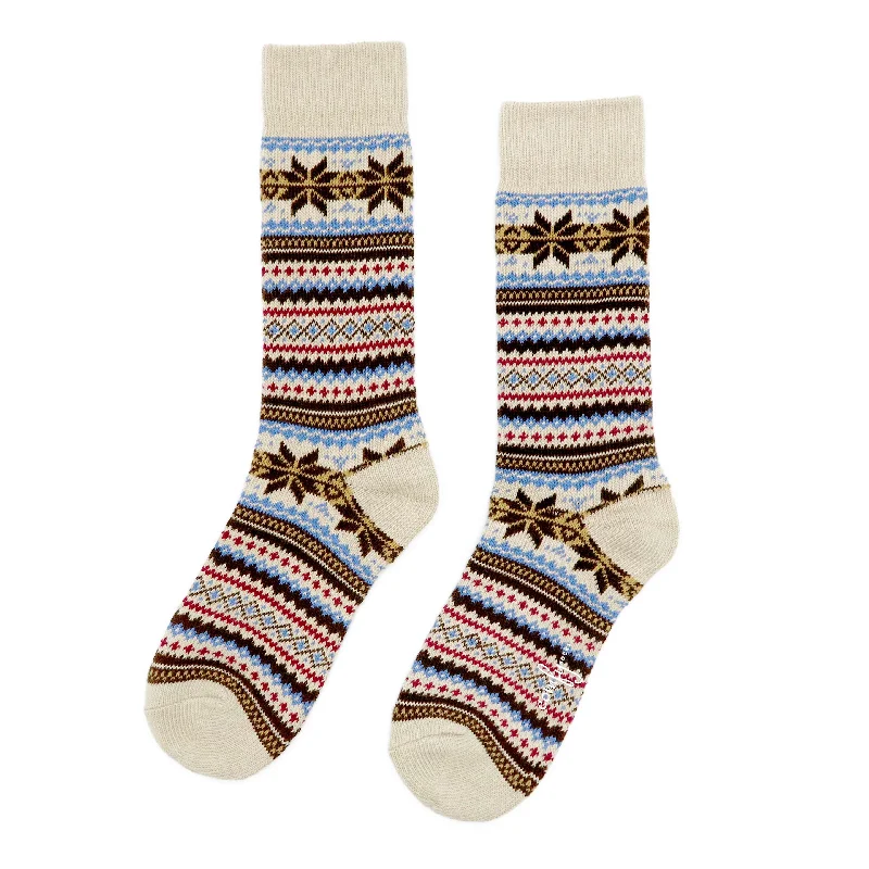 Yuki Tribal Socks - Beige